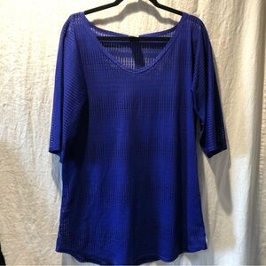 O’Neill bright blue swim cover up oversized stretchy mesh XS/S